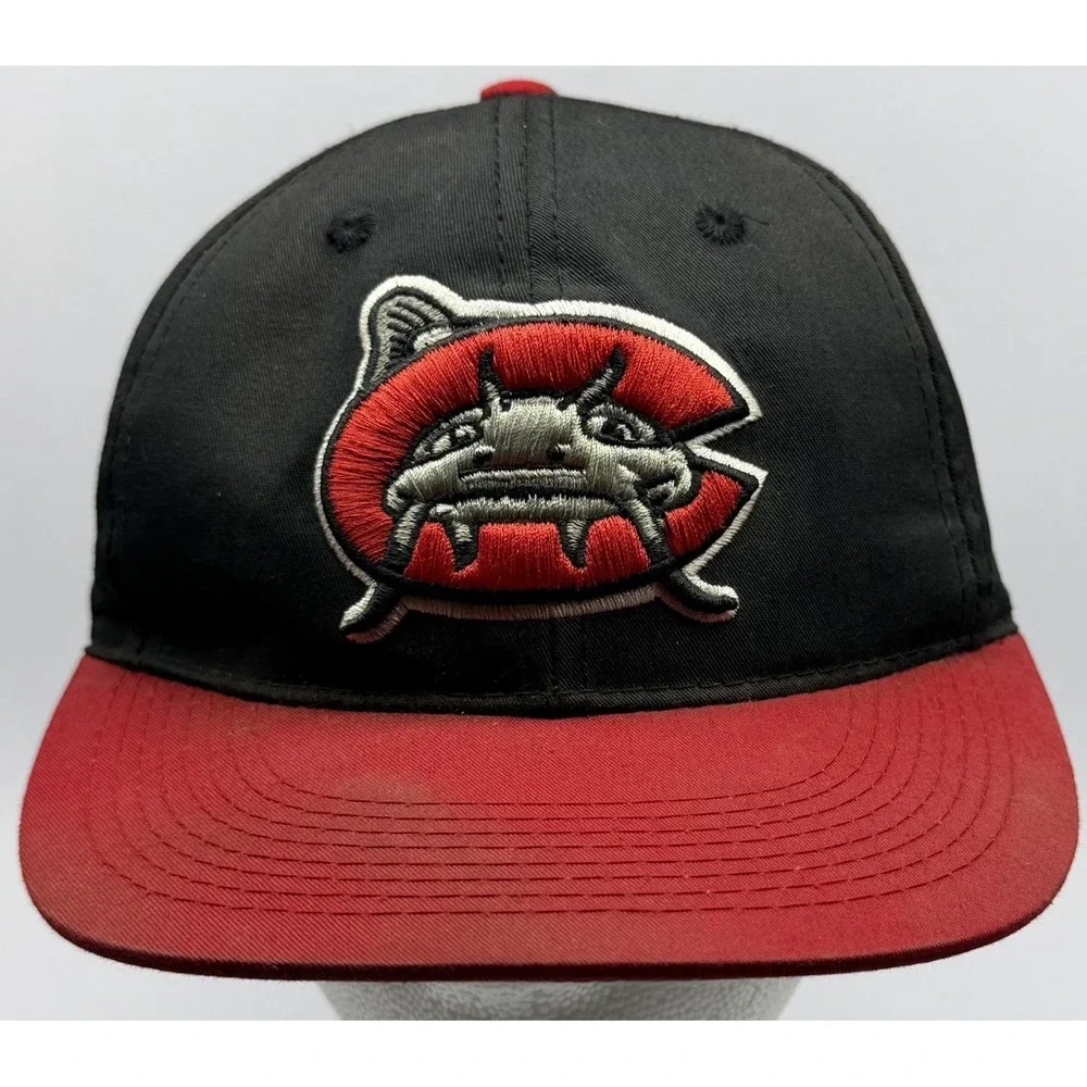 OC Sports‎ Carolina Mudcats MILB OSFM Baseball Hat Cap Black Red Youth